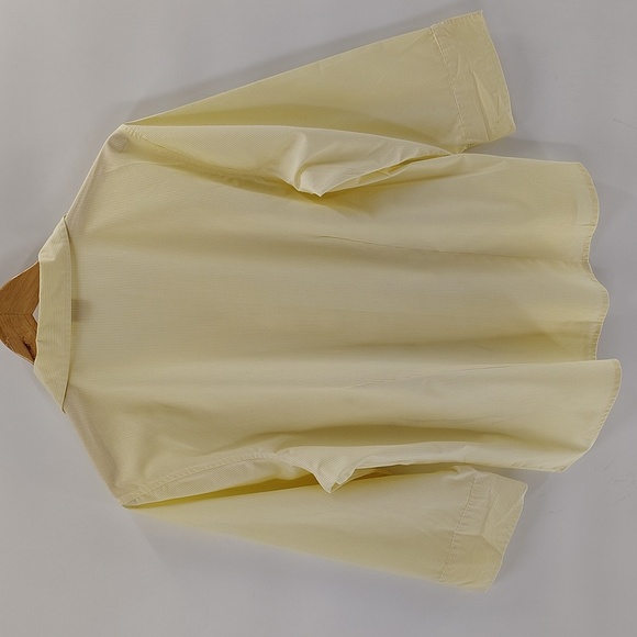 Tia Designs Yellow And White Button Up Blouse Size XL Beads And Butterflies - Picture 7 of 7